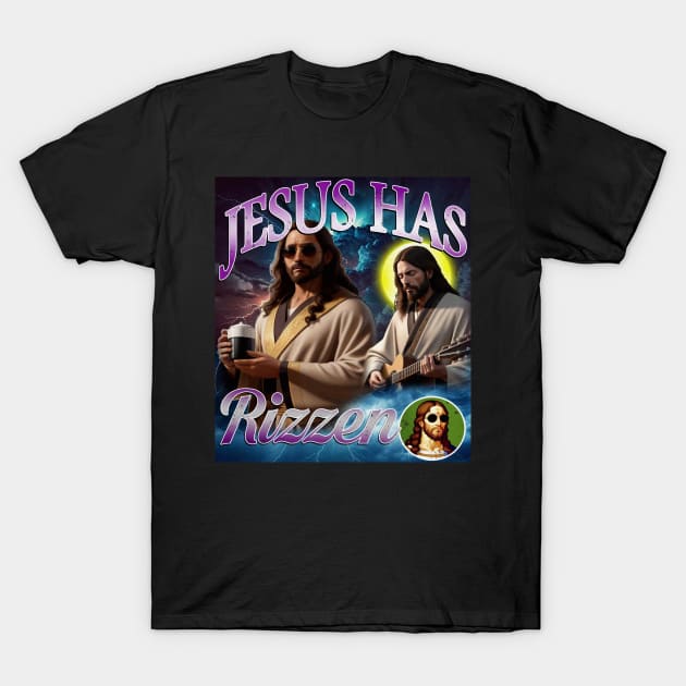 Jesus Has Rizzen Bootleg Tribute T-Shirt by Meat Beat